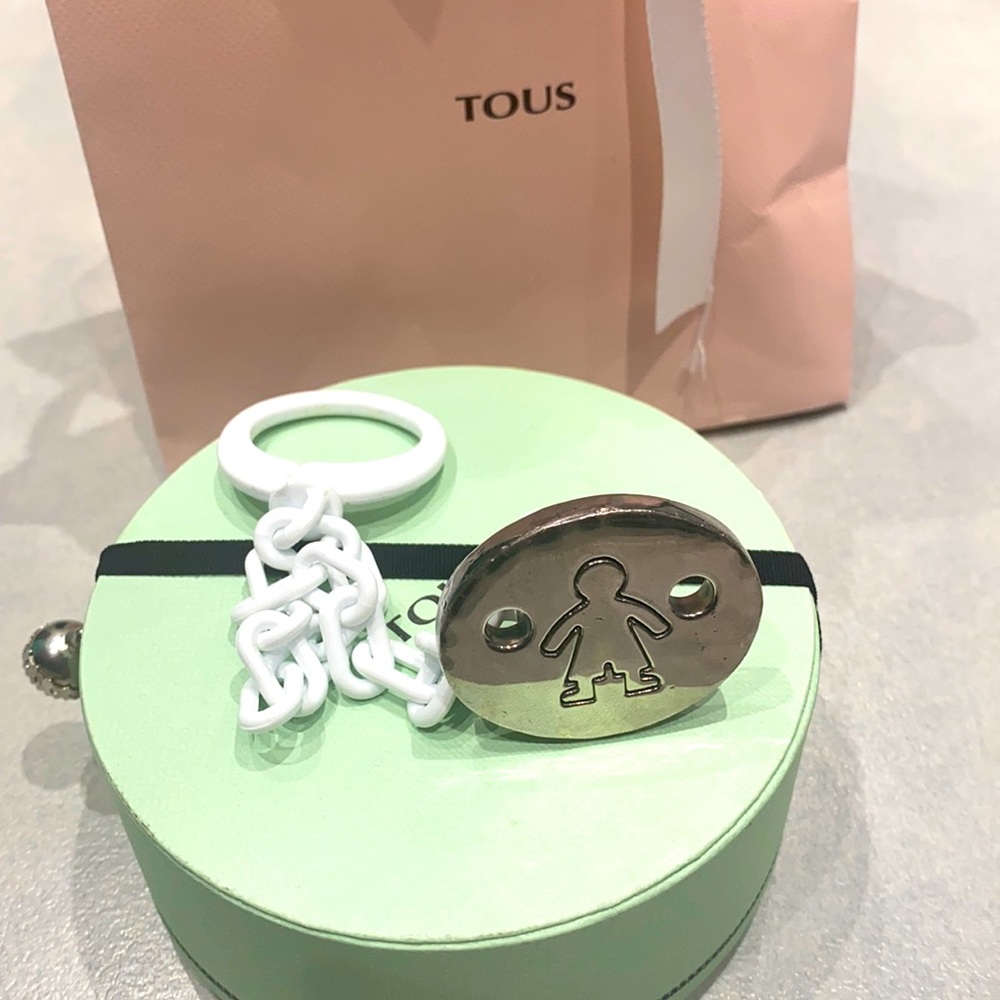 Silver Sweet Dolls Pacifier clip